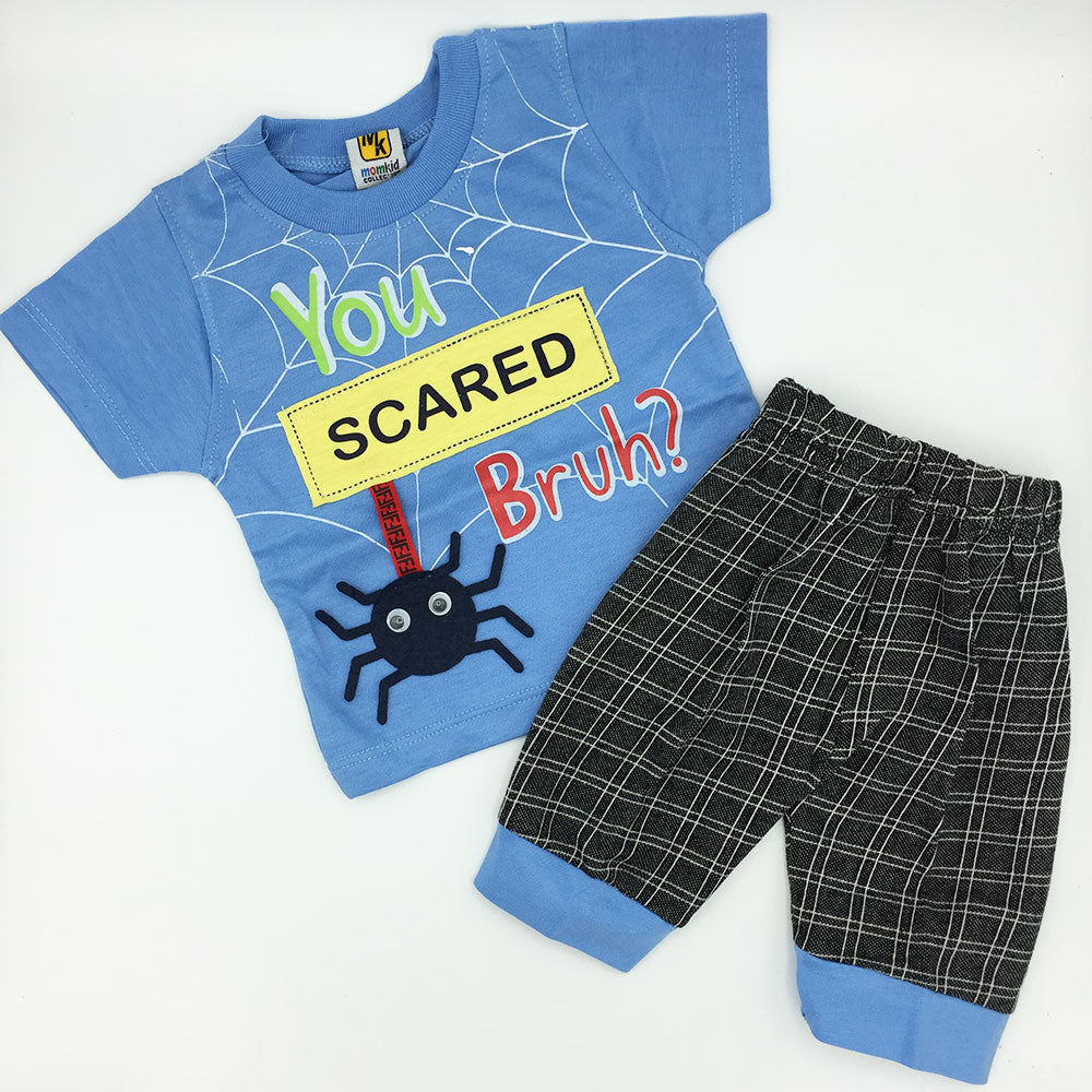 You Scared Bruh 2 Pcs Summer Suit Set for 3-9 Months