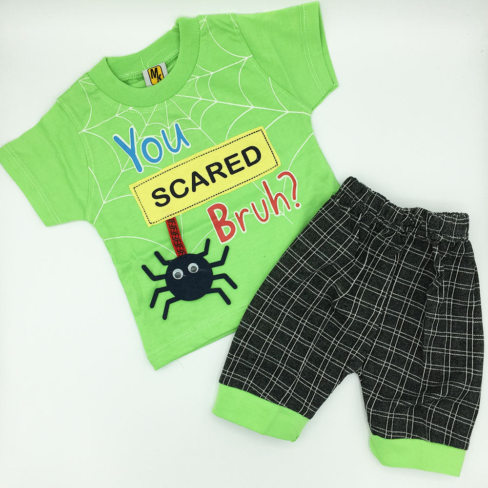 You Scared Bruh 2 Pcs Summer Suit Set for 3-9 Months