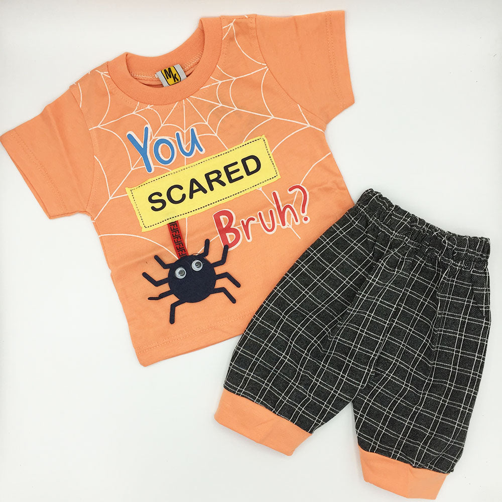 You Scared Bruh 2 Pcs Summer Suit Set for 3-9 Months