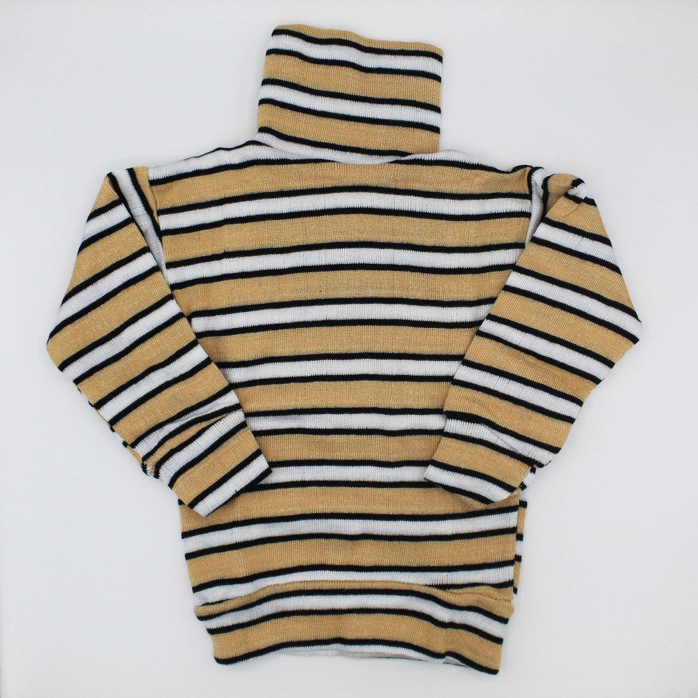 Baby Winter Warm Highneck Skin White Black Striped (0m-2y)
