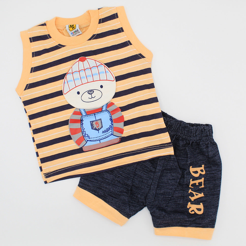 Baby Summer 3D Bear Sleeveless Dress for 3-9 Months
