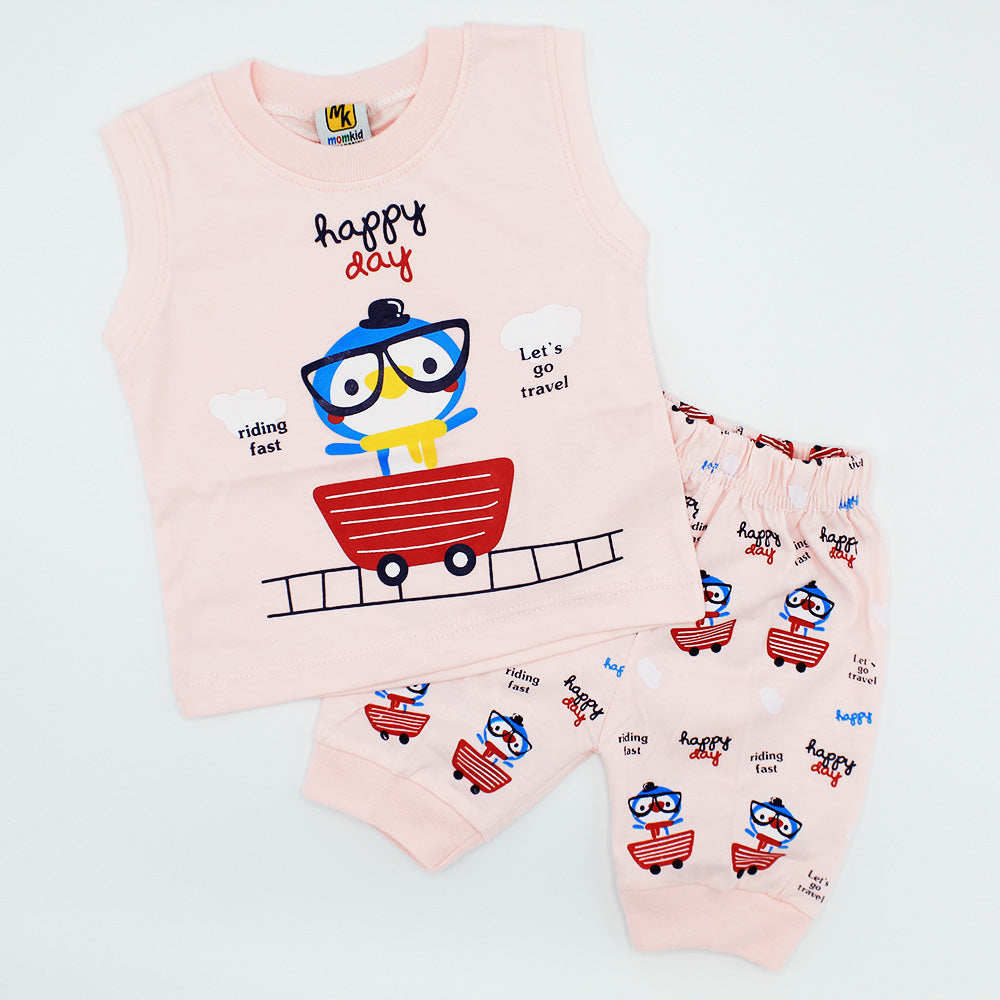 Baby Summer Penguin Happy Day Sleeveless Dress for 3-9 Months