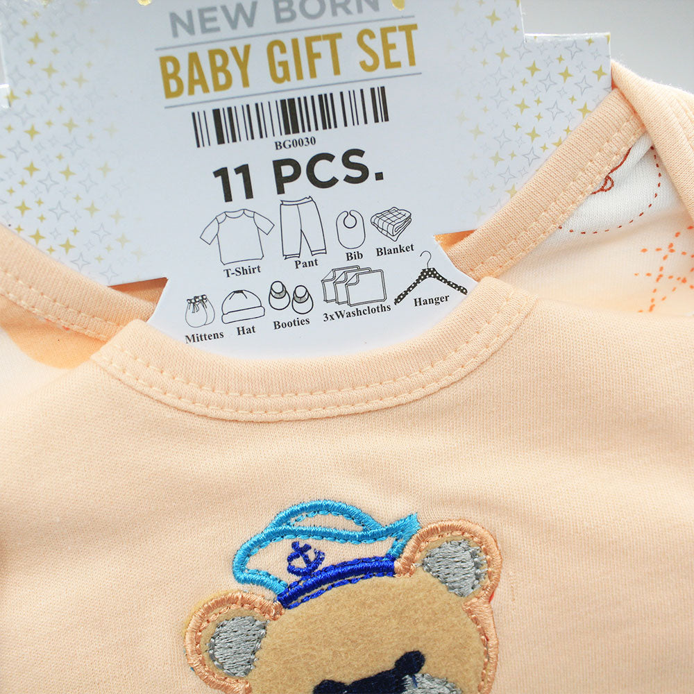 Newborn Baby Disney 11 Pcs Soft Cotton Summer Starter Set with Wrapping Sheet for 0-6 Months