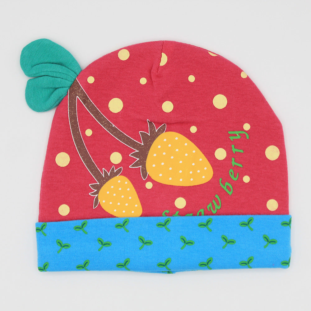 Baby Fancy Strawberry Cap for 0-12 Months