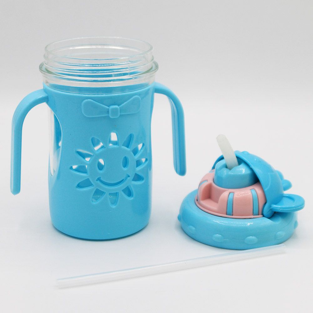 Sun Shape Straw Sipper Blue – 400 ml