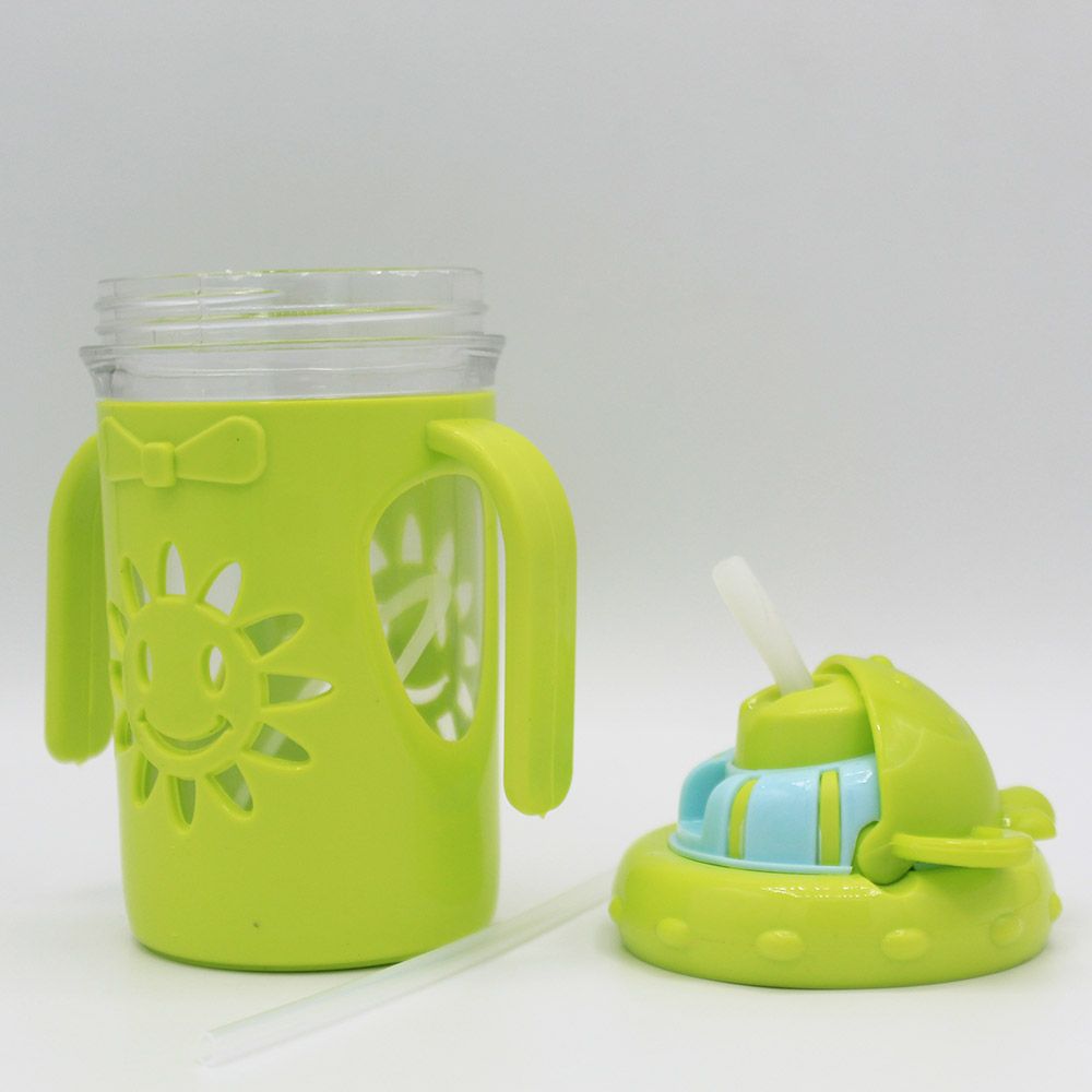 Sun Shape Straw Sipper Green – 400 ml