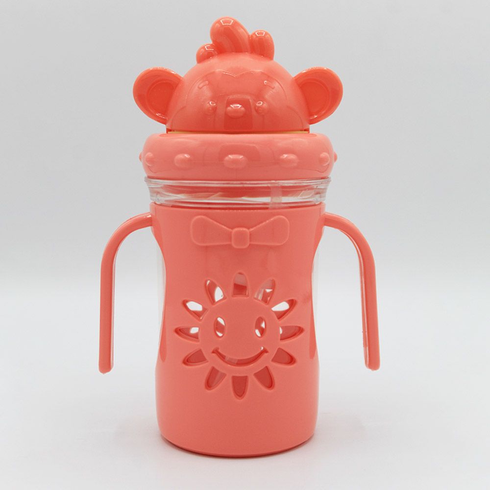 Sun Shape Straw Sipper Pink – 400 ml