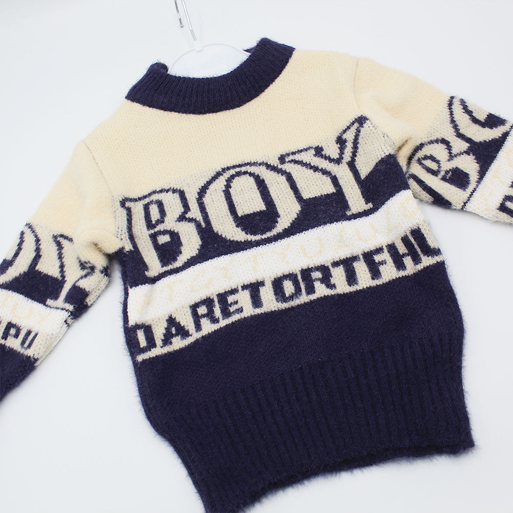 Imported Baby Boys Winter Rabbit Wool Warm Sweater Long Sleeve Pullover for 12 Months - 4 Years