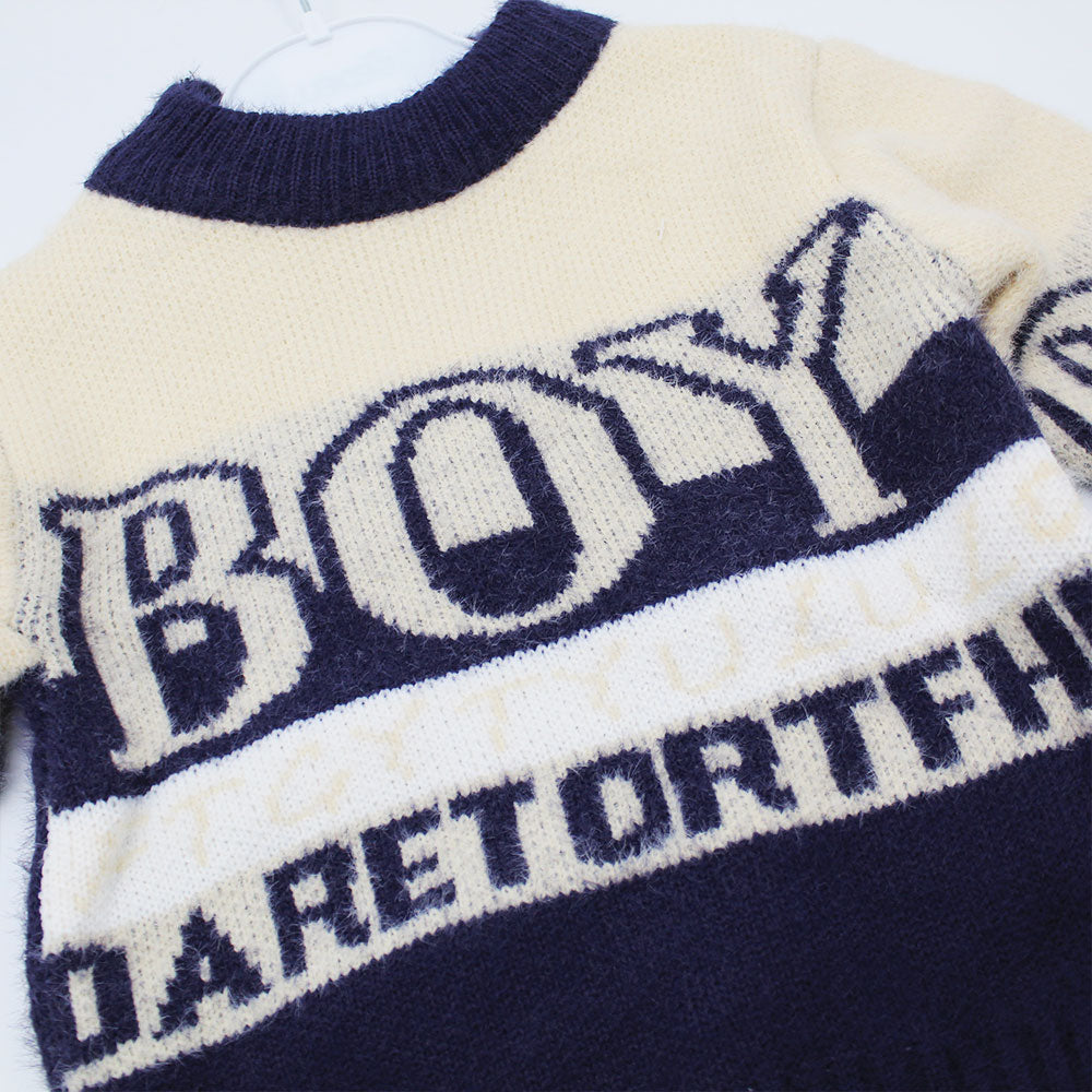 Imported Baby Boys Winter Rabbit Wool Warm Sweater Long Sleeve Pullover for 12 Months - 4 Years