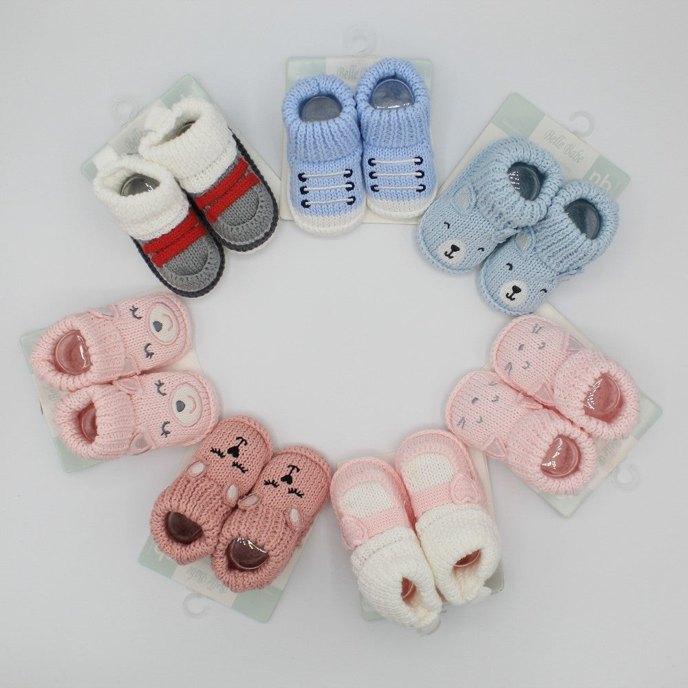 Imported Newborn Winter Cotton Wool Warm Booties for 0-3 Months