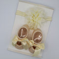 Imported Baby Girl Headband and Booties Set Gift Box Off White Fancy 0-6 Months