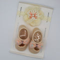 Imported Baby Girl Headband and Booties Set Gift Box Peach 0-6 Months