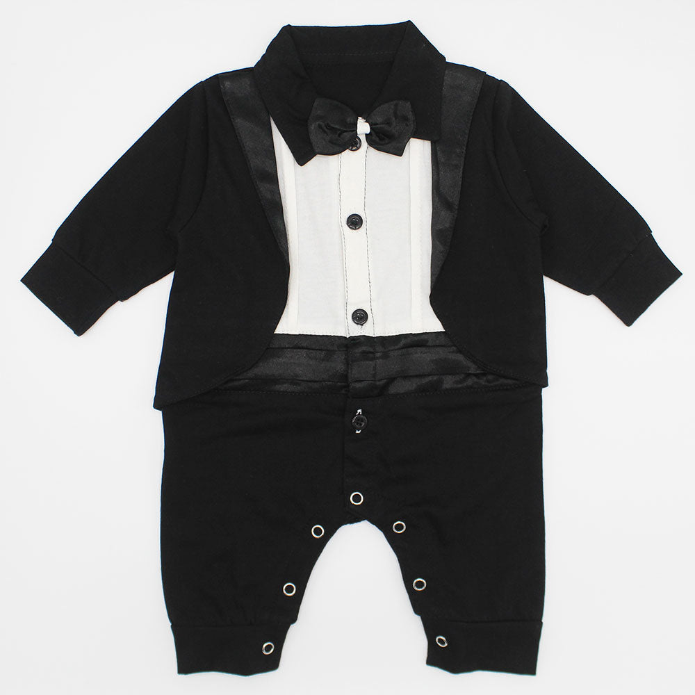 Baby Gentleman Tuxedo Suit Style Full Sleeve Romper Bodysuit Formal Fashion for 0-12 months