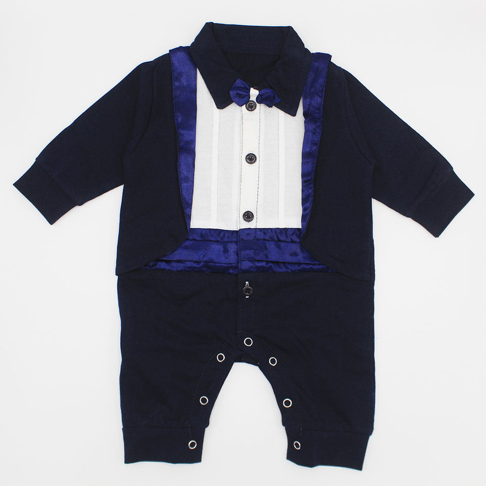 Baby Gentleman Tuxedo Suit Style Full Sleeve Romper Bodysuit Formal Fashion for 0-12 months