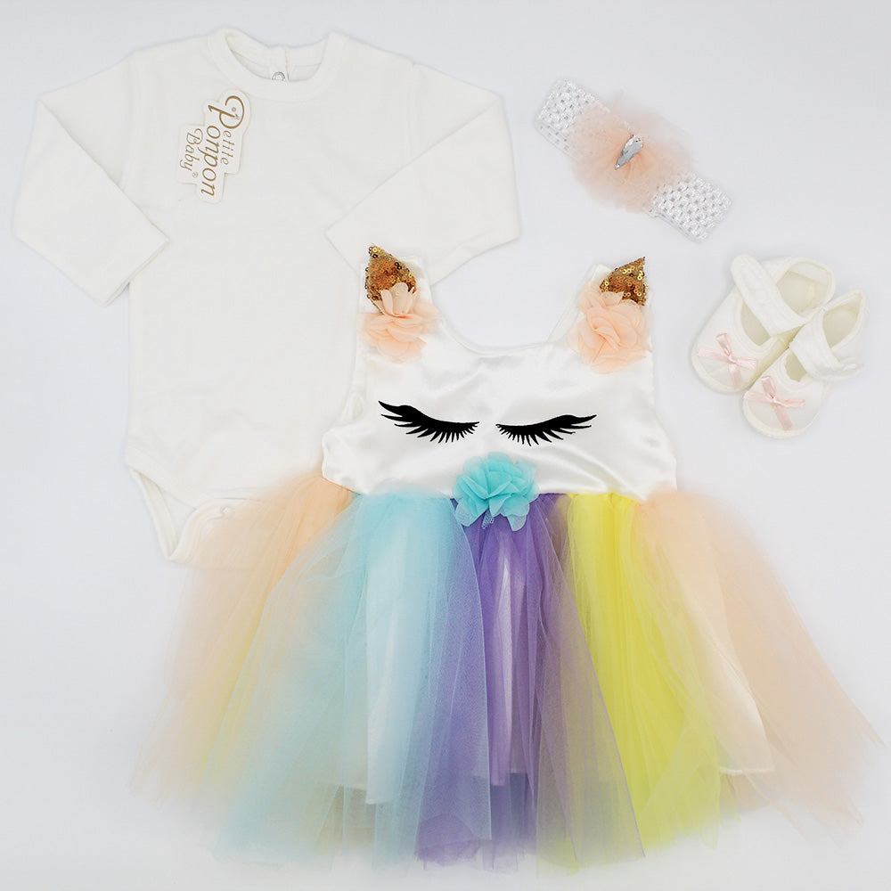 Imported Turkey Fancy Baby Girl Pack Of 4 Pcs Gift Box Set For 0-6 Months