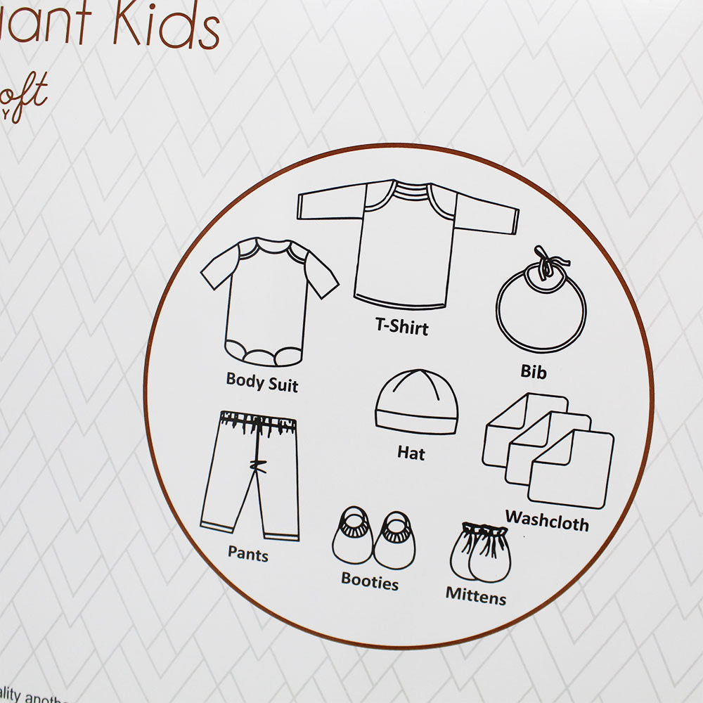 Newborn Baby Gift Box 10 Pcs Cute 3D Bear Soft Cotton Summer Starter Set for 0-6 Months