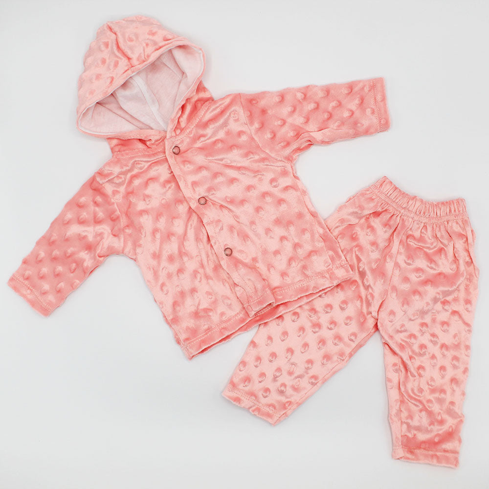 Newborn Baby Winter Fleece Dress for 0-3 Months