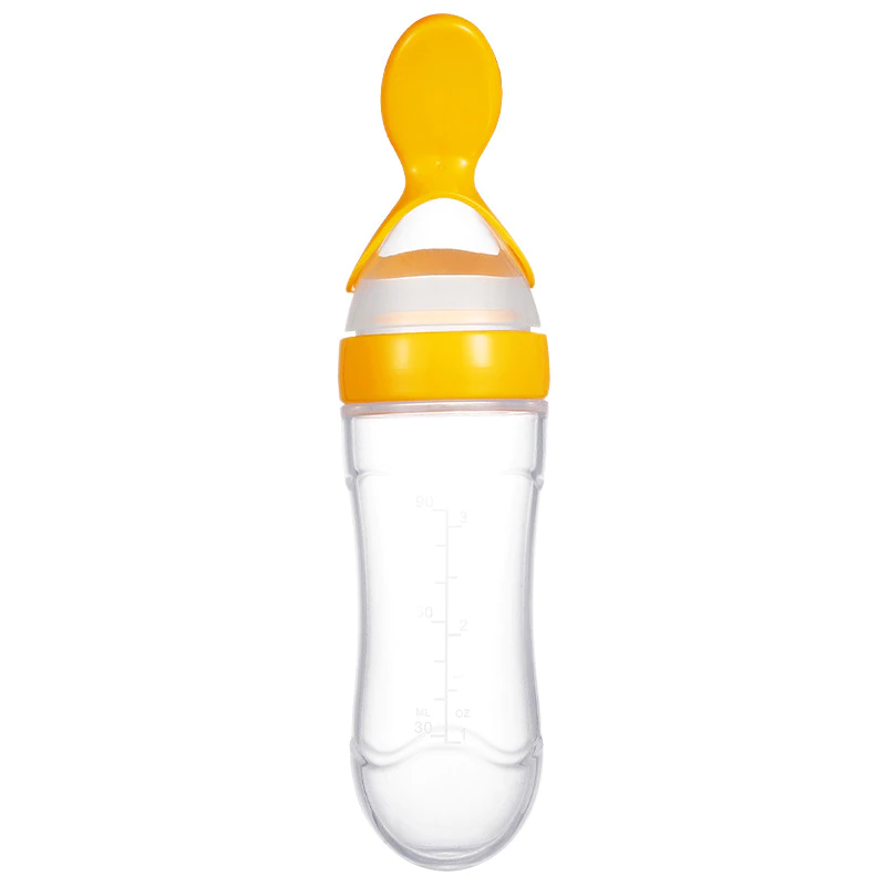 Baby Spoon Feeder 90ml Squeezing Feeding Bottle Silicone